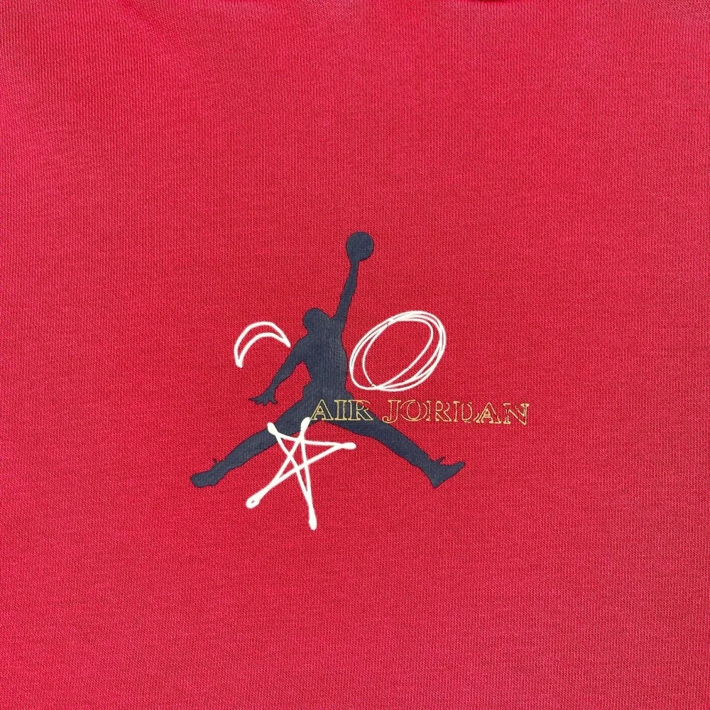 Jordan Hoodie‎ Mens Small Red Graphic Jumpman Kanji Sleeve Print Pullover